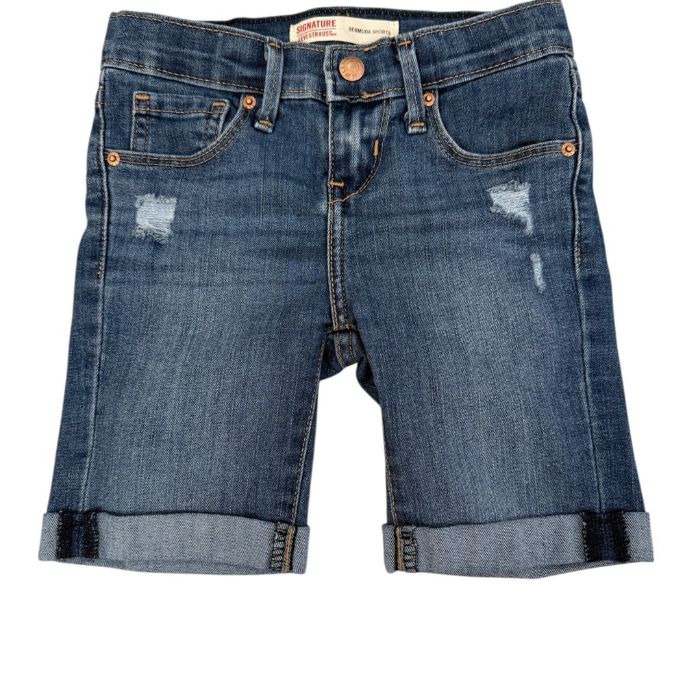 Signature by Levi Strauss Blue Bermuda Shorts, Size 5